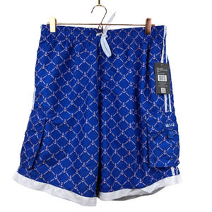 Uzzi Mens L Anchor Blue Pink Swim Board Shorts